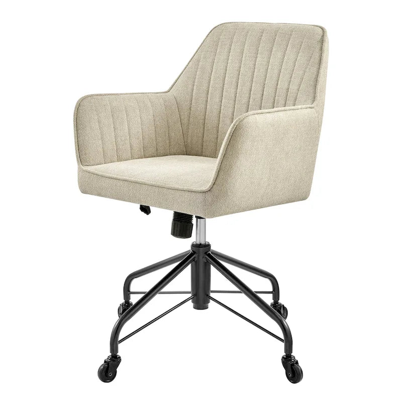 Sillón giratorio de oficina tapizado en tela
