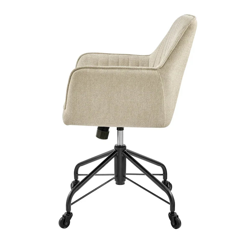 Sillón giratorio de oficina tapizado en tela