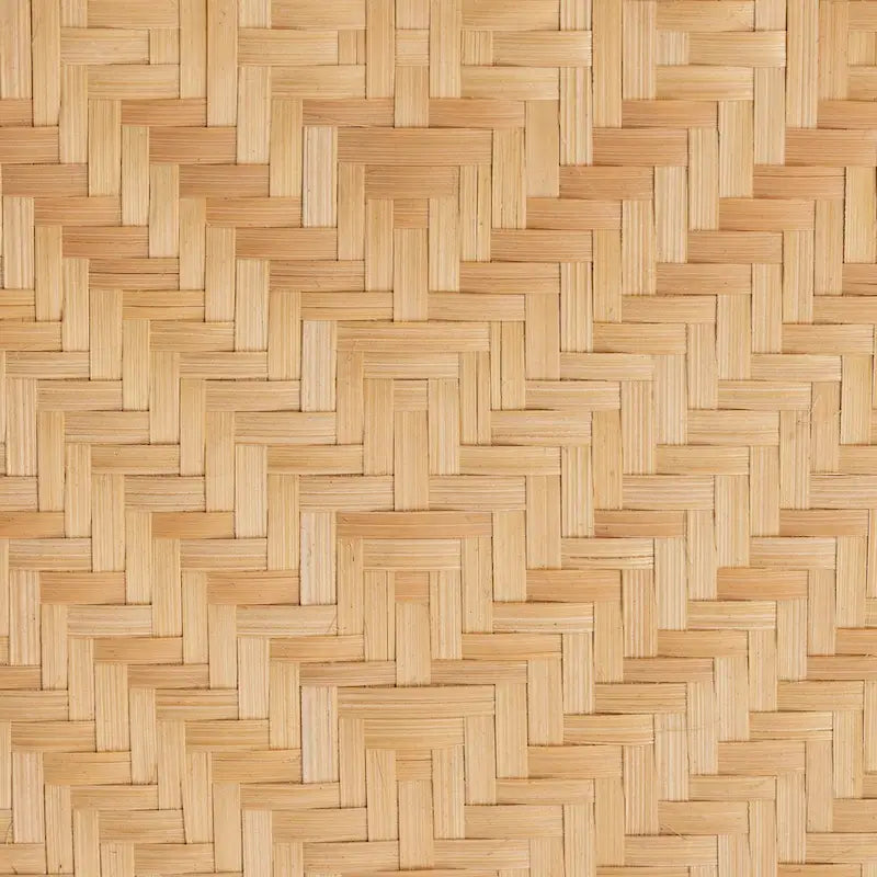 Moderner Nachttisch aus natürlichem braunem Rattan im Bohème-Stil