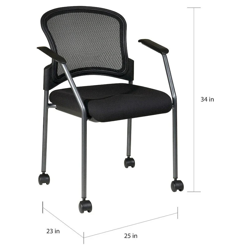 Silla rodante transpirable para visitas