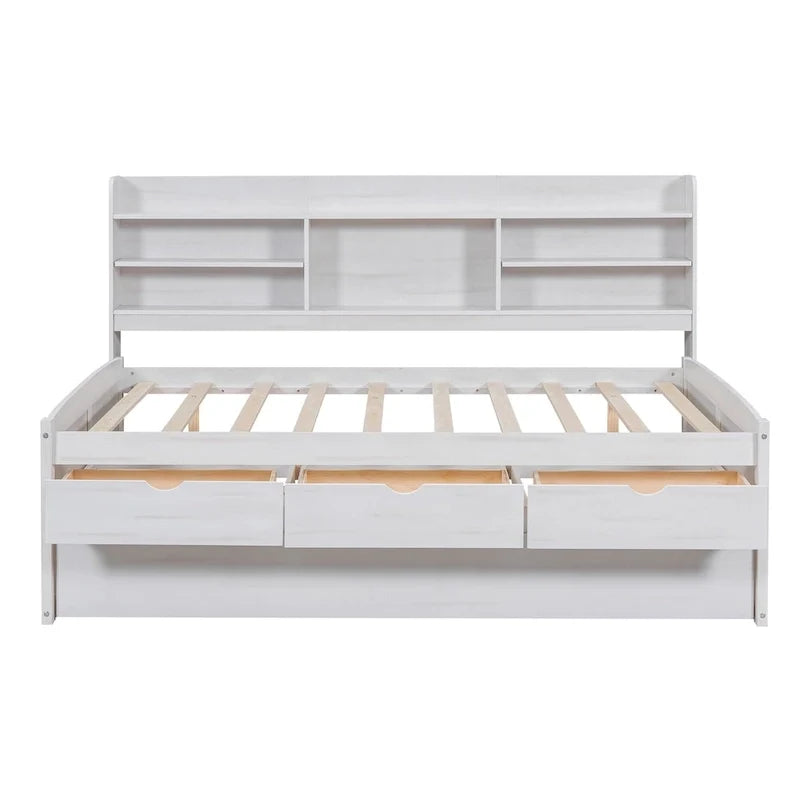 Full Size Wooden Captain Bed