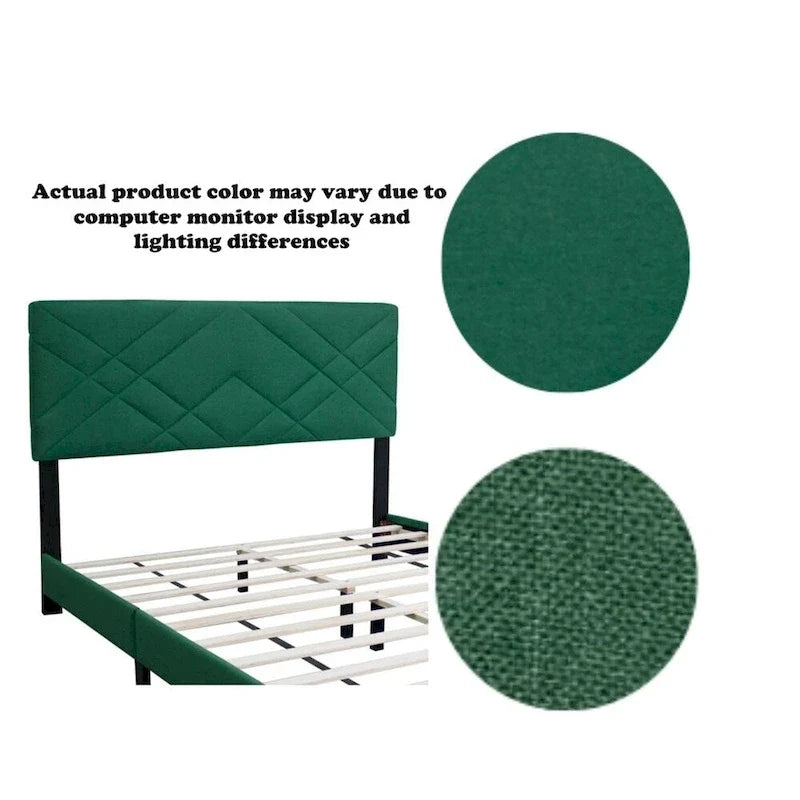 Estructura de cama tamaño queen con cabecero ajustable, no requiere somier