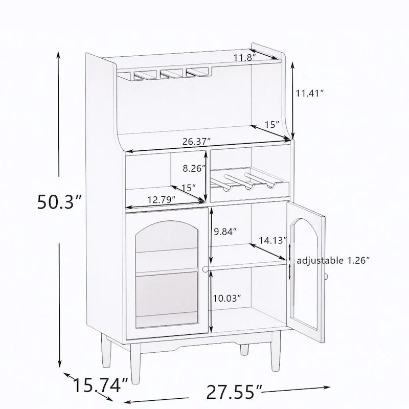 Wine cabinet with Removable wine rack