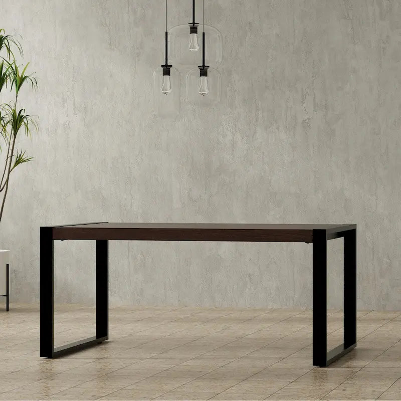 Table à manger rectangulaire moderne industrielle de 66 pouces x 40 pouces - 66 pouces de large