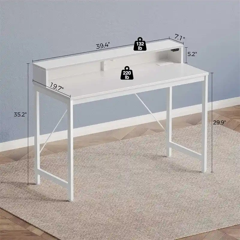 Bureau d’ordinateur de 39 pouces avec éclairage LED