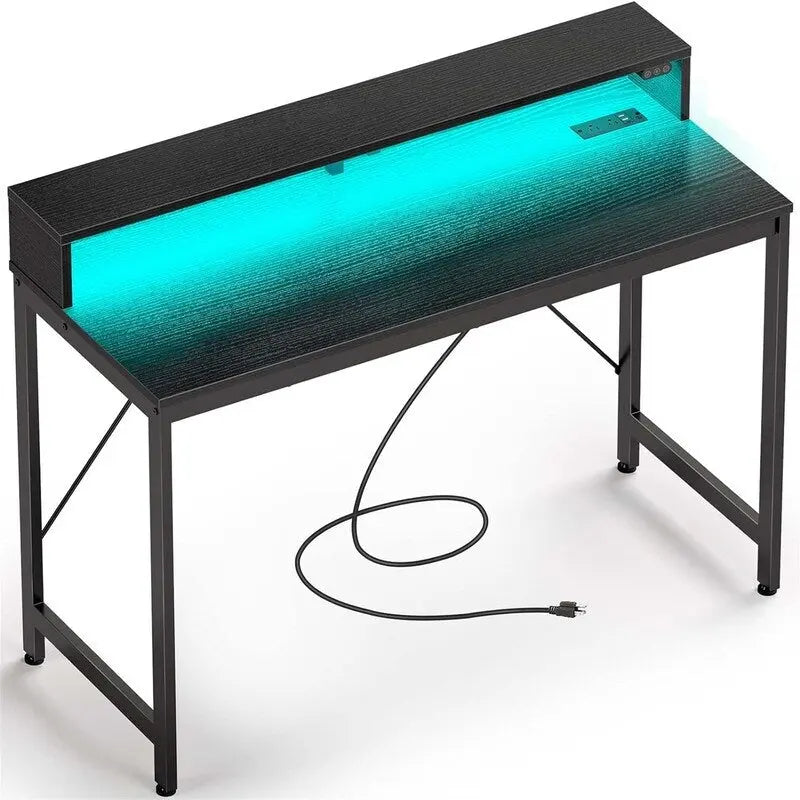 Bureau d’ordinateur de 39 pouces avec éclairage LED