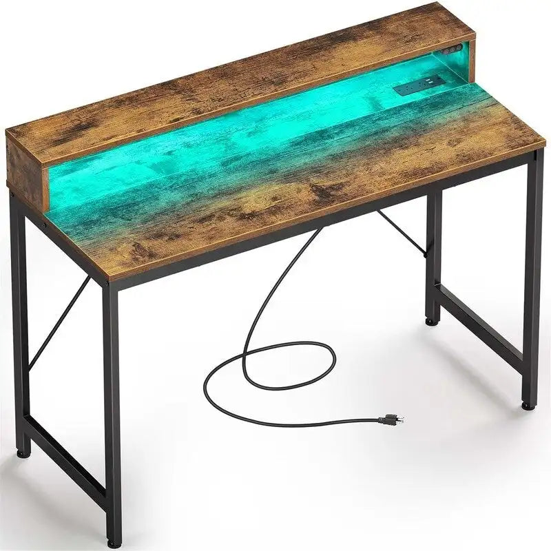 Bureau d’ordinateur de 39 pouces avec éclairage LED