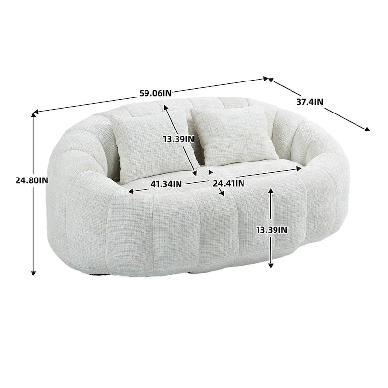 Fauteuil poire en chenille, canapé décontracté