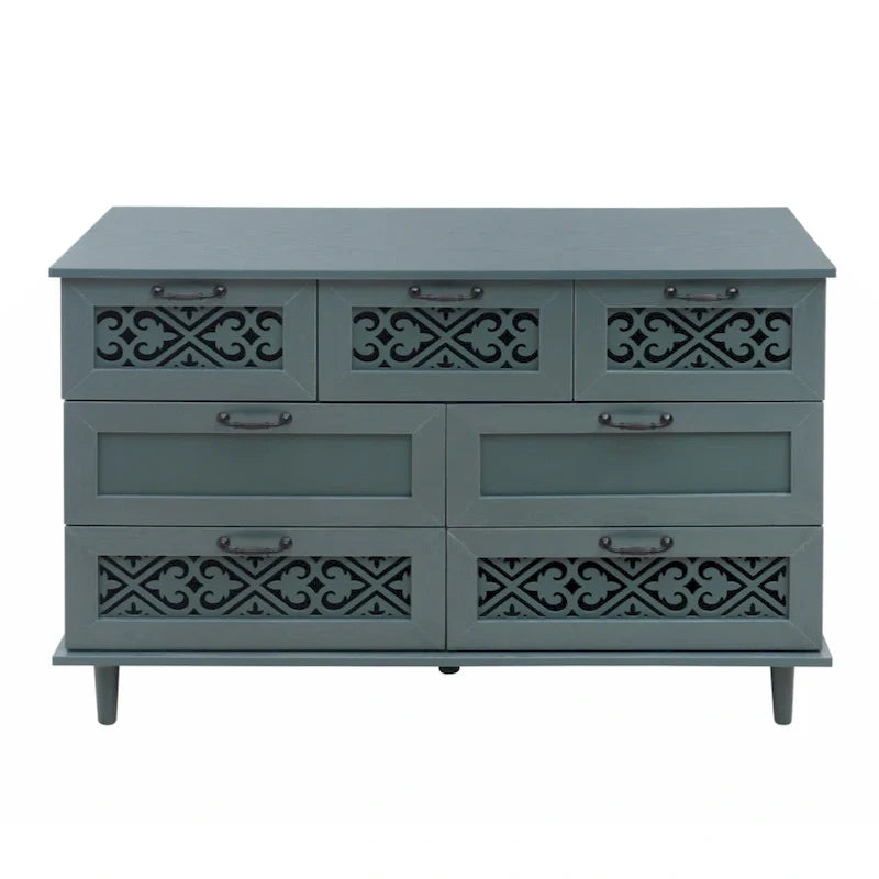 Commode à 7 tiroirs, mobilier américain, convient à la chambre, au salon et au bureau