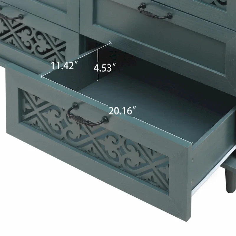 Commode à 7 tiroirs, mobilier américain, convient à la chambre, au salon et au bureau