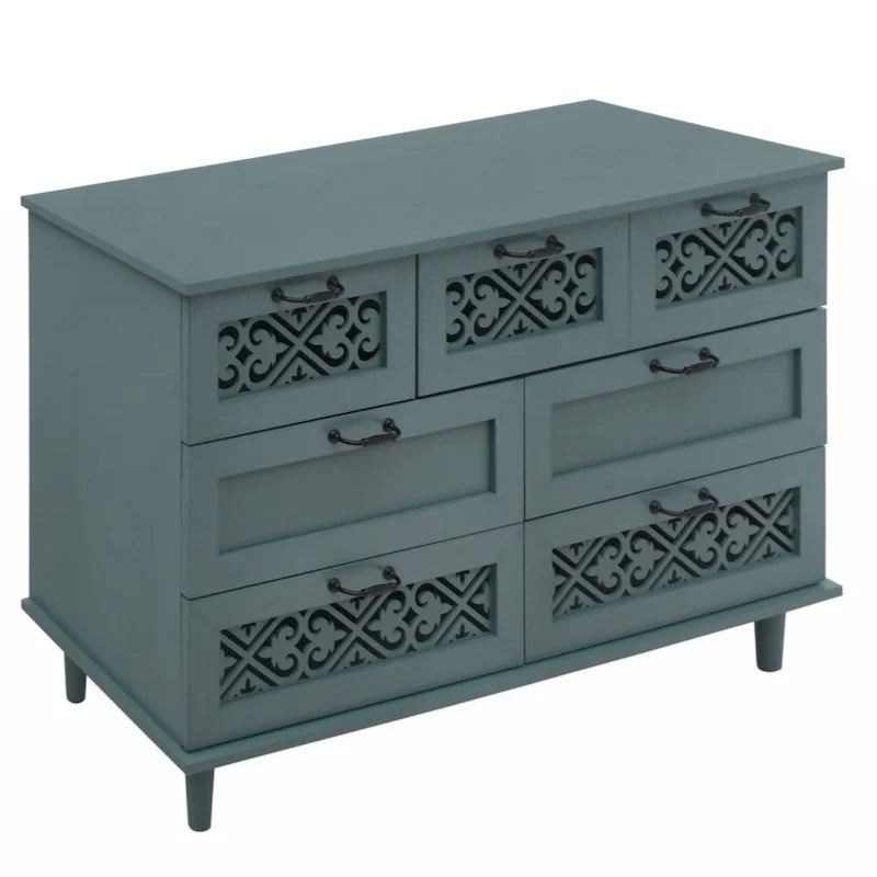 Commode à 7 tiroirs, mobilier américain, convient à la chambre, au salon et au bureau