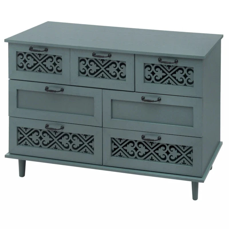 Commode à 7 tiroirs, mobilier américain, convient à la chambre, au salon et au bureau