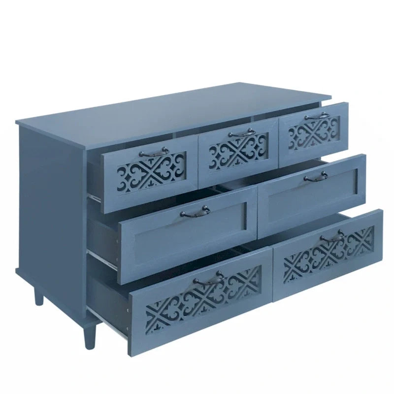 Commode à 7 tiroirs, mobilier américain, convient à la chambre, au salon et au bureau