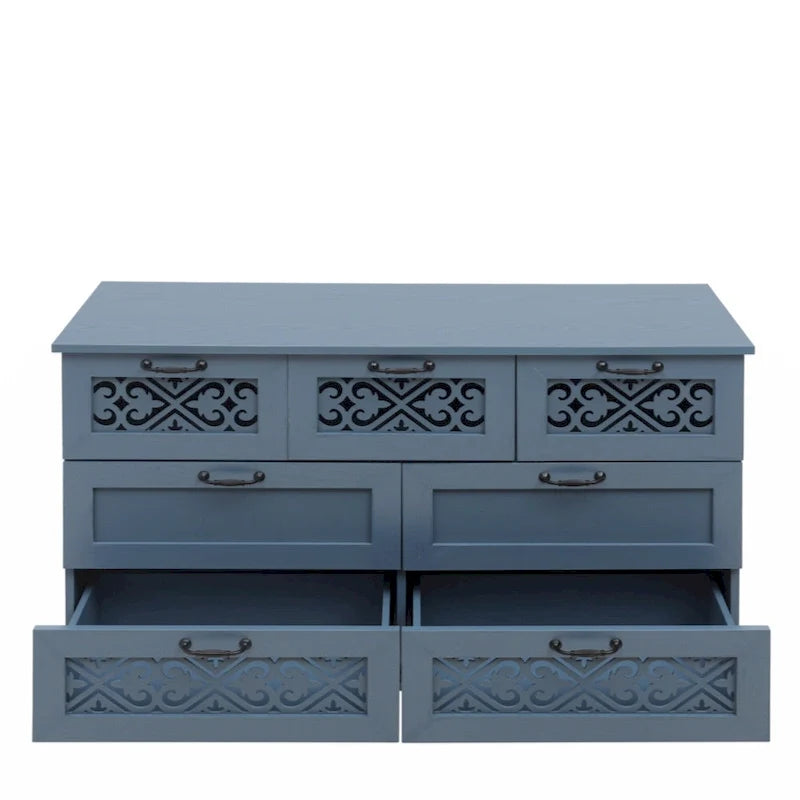 Commode à 7 tiroirs, mobilier américain, convient à la chambre, au salon et au bureau