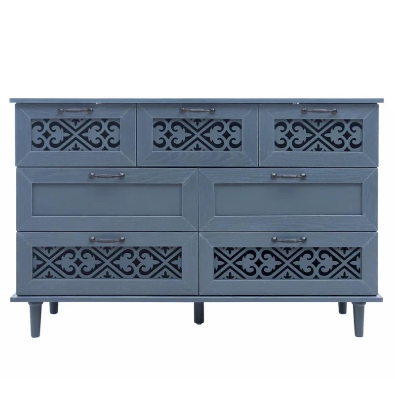 Commode à 7 tiroirs, mobilier américain, convient à la chambre, au salon et au bureau