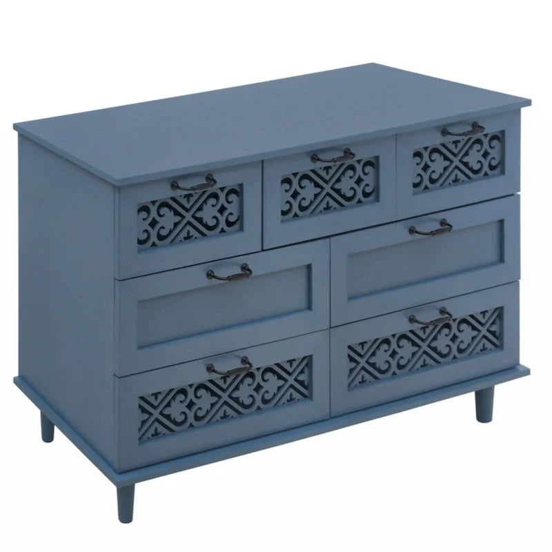 Commode à 7 tiroirs, mobilier américain, convient à la chambre, au salon et au bureau