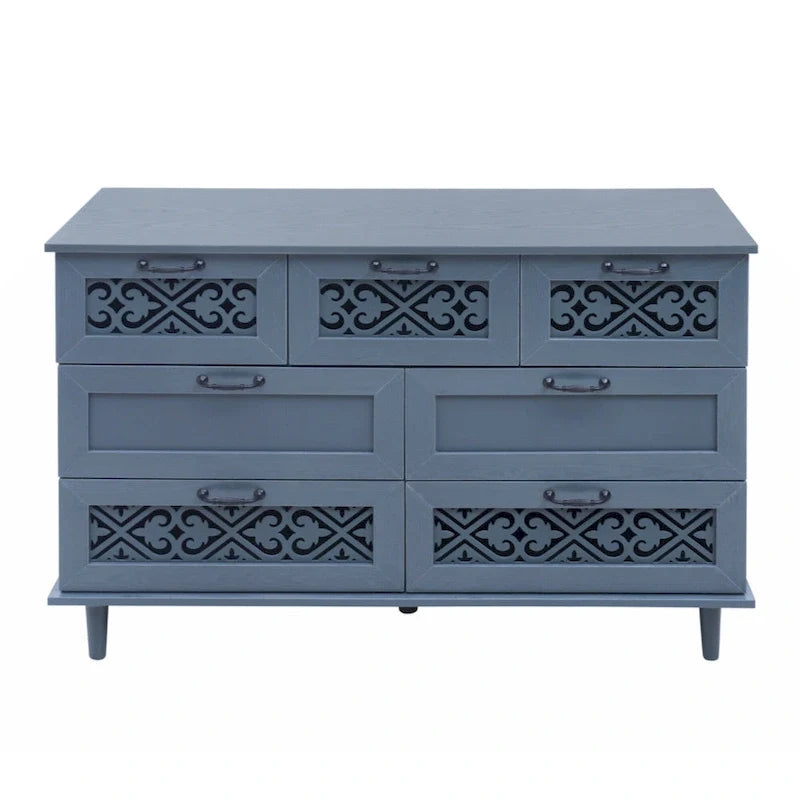 Commode à 7 tiroirs, mobilier américain, convient à la chambre, au salon et au bureau