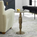 Beistelltisch mit goldenen Akzenten - 14W x 22.5H x 14D