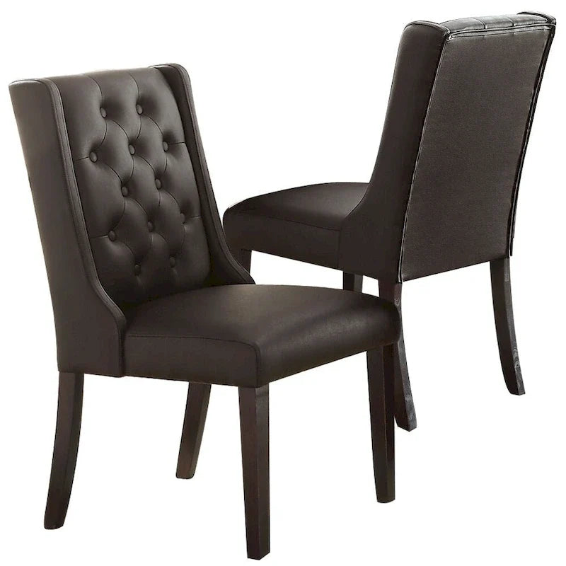 Modern Faux Leather Tufted Dining Chair,Set of 2